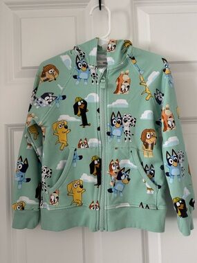 Little Sleepies Bluey & Friends Zip Hoodie, 4T